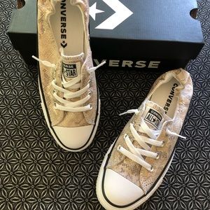 NWB! Converse Low Top Sneakers Retile Snake Print 8.8